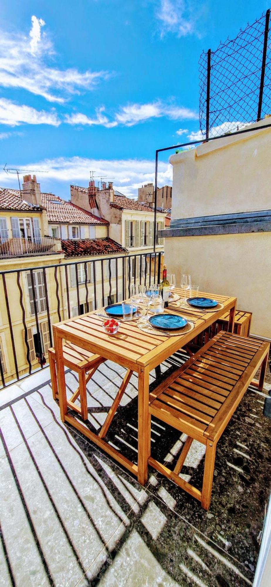 Terrasse - Hyper Centre - 2 Chambres - Parking Gratuit - Calme & Lumineux - Arrivee Autonome 마르세유 외부 사진